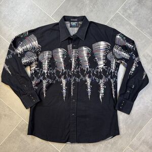 Vintage Brooks & Dunn Twister Cowboy Pearl Snap Shirt L 90s